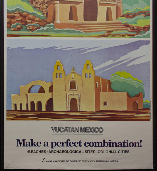 c.1983 Yucatan Mexico Make A Perfect Combination! Jorge F. Rivas Cantillo - Golden Age Posters