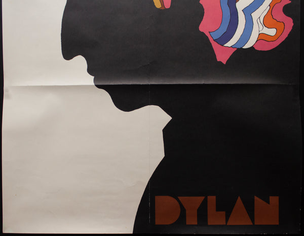 1966 Bob Dylan Psychedelic Silhouette Greatest Hits Album Poster by Milton Glaser