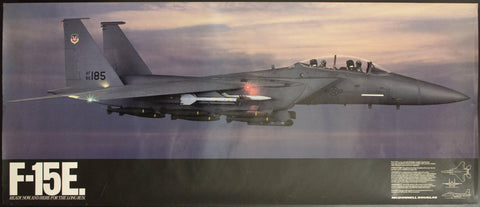 c.1988 McDonnell Douglas F-15E Strike Eagle Fighter Official Promotional Poster - Golden Age Posters