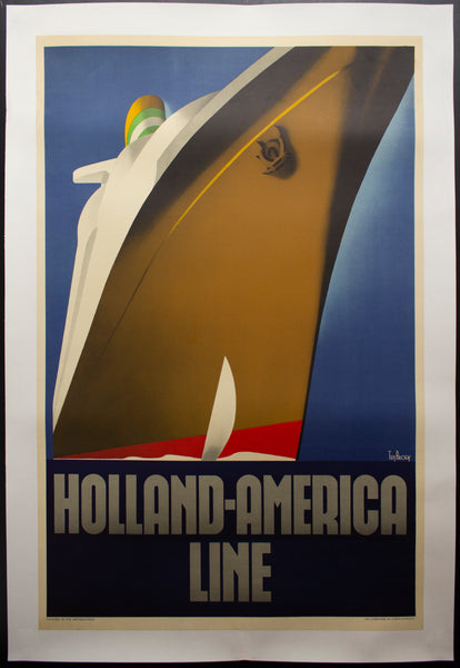 1936 Holland America Line by Willem Frederick Ten Broek Ocean Liner Art Deco