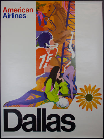 c.1960s American Airlines Dallas Cowboy Boot with Flower Spur
