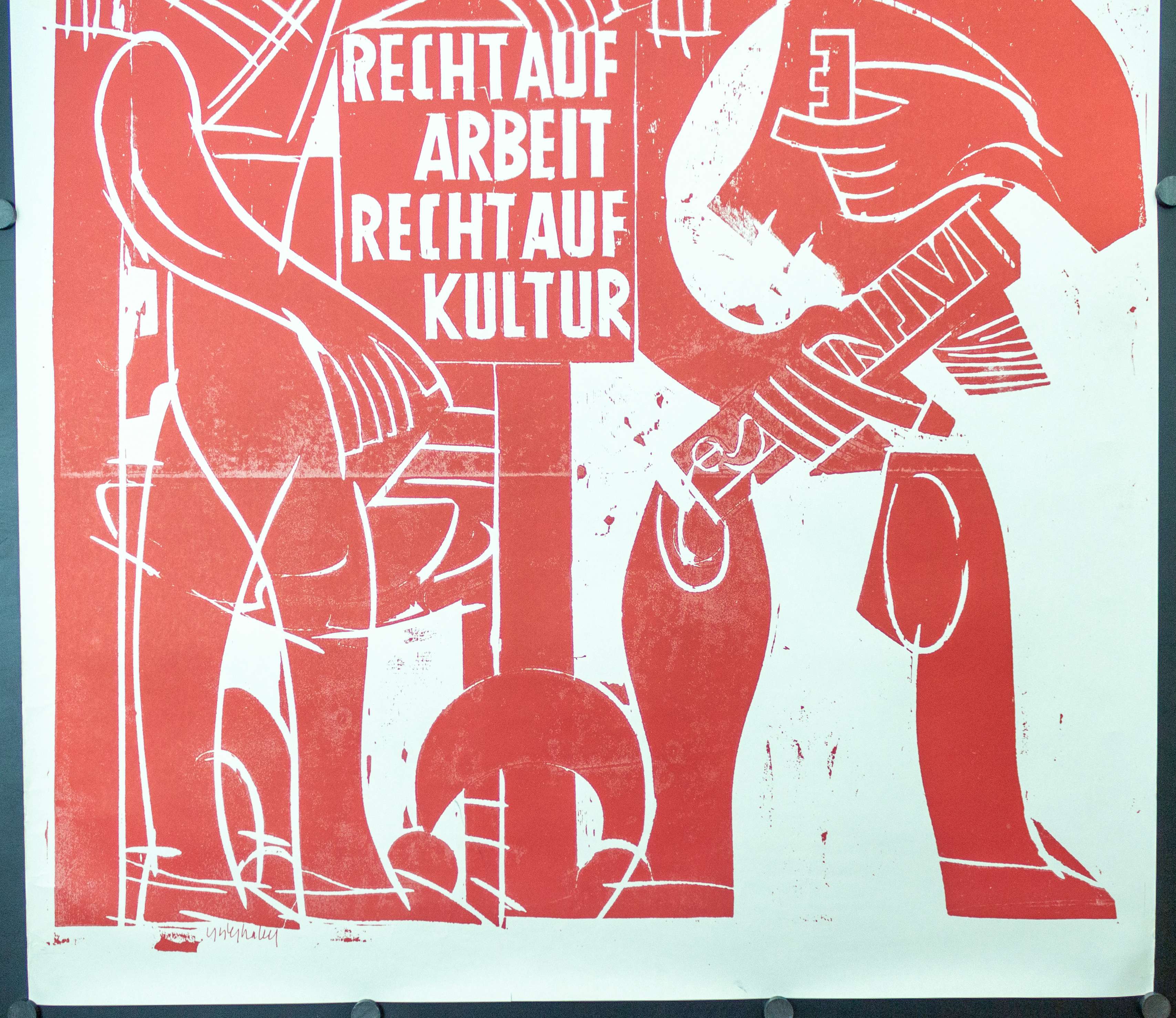 1978 Recht Auf Arbeit Recht Auf Kultur Poster Grieshaber 1978 Recht Auf Arbeit Recht Auf Kultur Poster Grieshaber