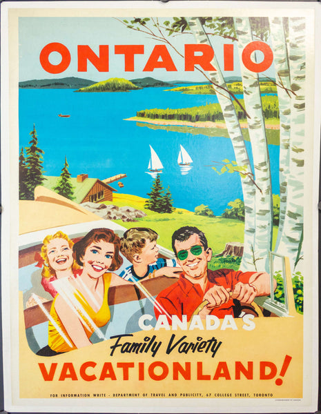 c.1950s Ontario Canada's Family Friendly Vacationland Canadian Travel