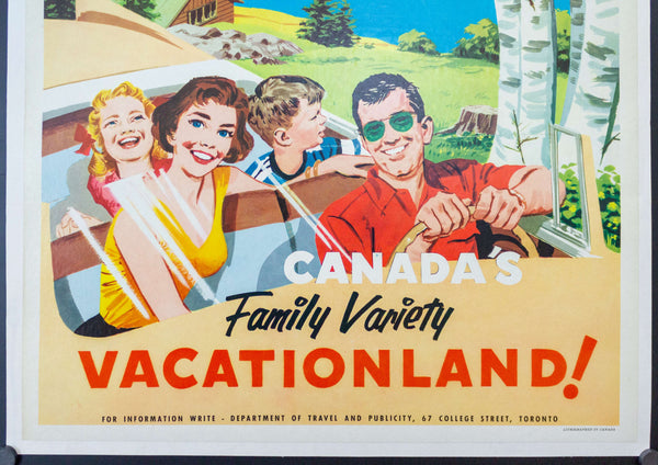 c.1950s Ontario Canada's Family Friendly Vacationland Canadian Travel