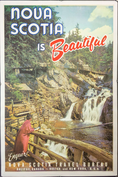 c.1950s Nova Scotia Is Beautiful Canadian Canada Travel Atomic Age