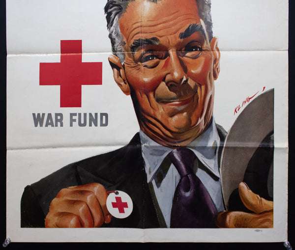 c.1943 This Year I’m Giving Double Red Cross War Fund WWII era Wendell Kling