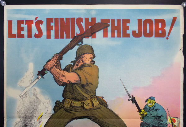 1944 Let’s Finish The Job! Buy Extra Bonds US Treasury WWII Rodger