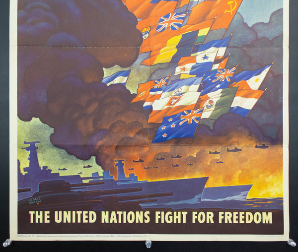 1943 The United Nations Fight For Freedom by Leslie Ragan WWII