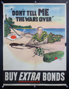 1944 Don’t Tell Me The War’s Over Buy Extra Bonds US Treasury WWII Rodger