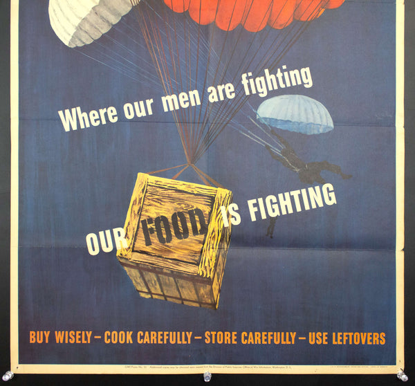 1943 Where Our Men Are Fighting Our Food Is Fighting WWII Home Front Rationing
