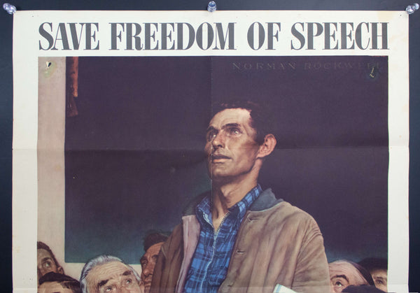 1943 Save Freedom of Speech Buy War Bonds Norman Rockwell Four Freedoms WWII
