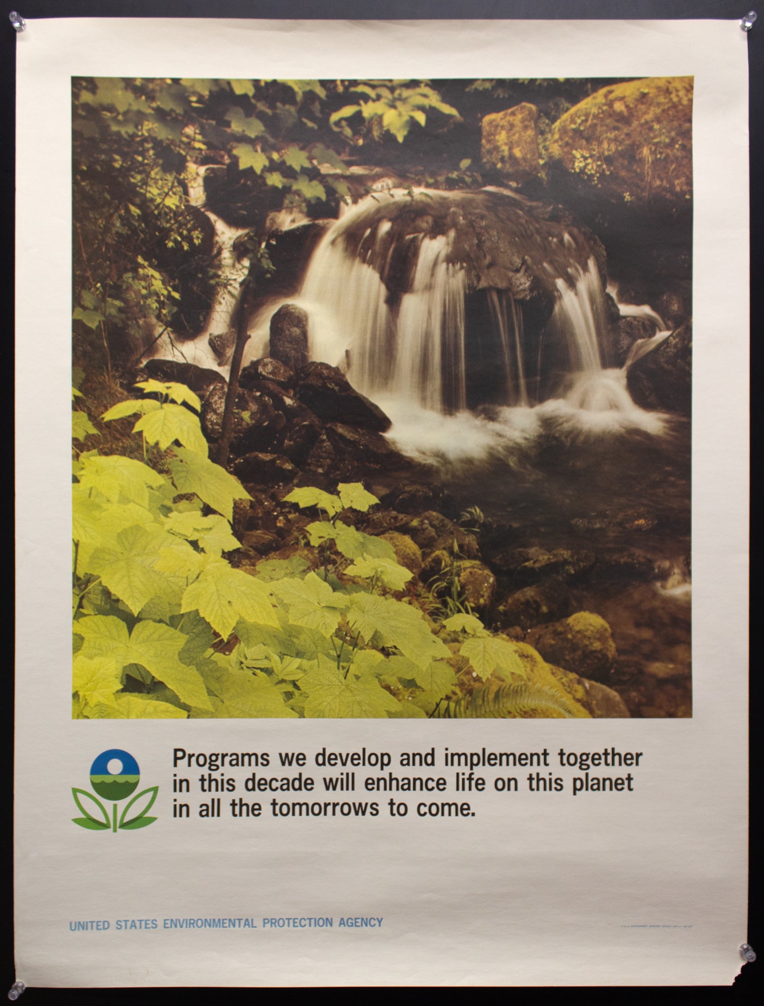 1972 Environmental Protection Agency EPA Poster All The Tomorrows To Come RARE