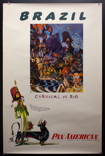 c.1958 Brazil Carnival in Rio Pan American World Airways Pan Am Prescott