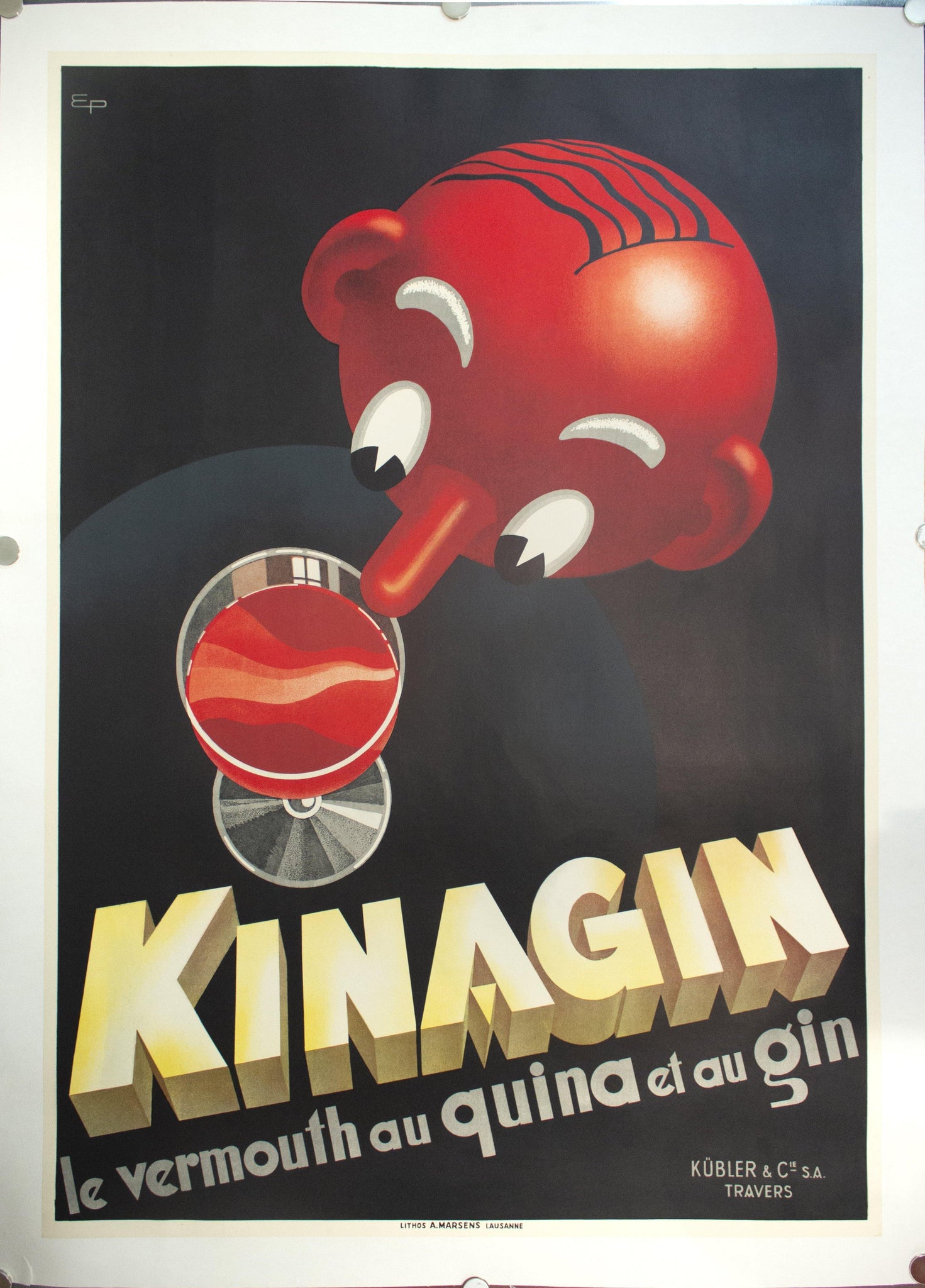 c. 1941 Kinagin Le Vermouth Au Quina Et Au Gin by Eugene Patkevitch - Golden Age Posters