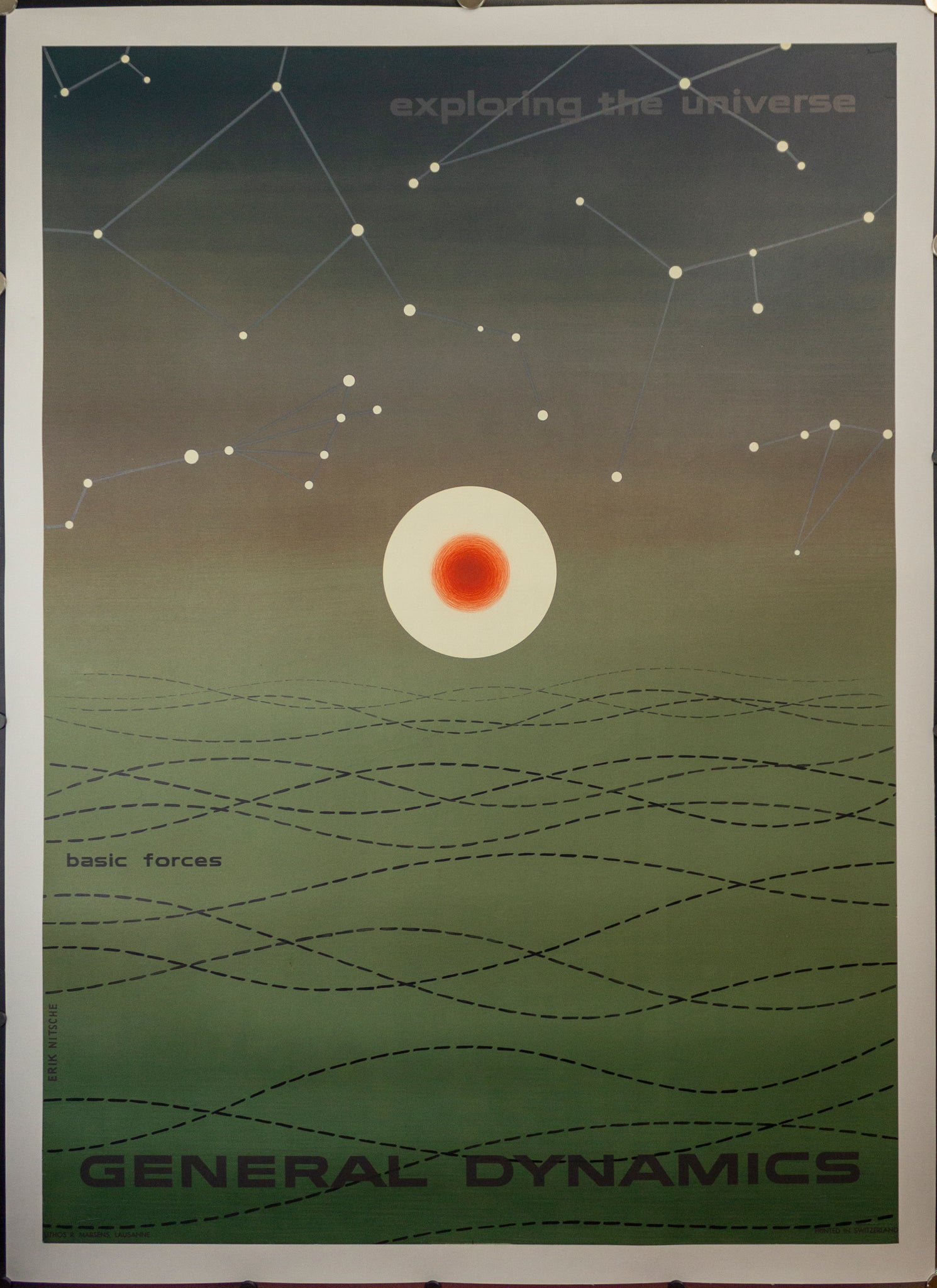 1956 Basic Forces Atoms For Peace General Dynamics by Erik Nitsche