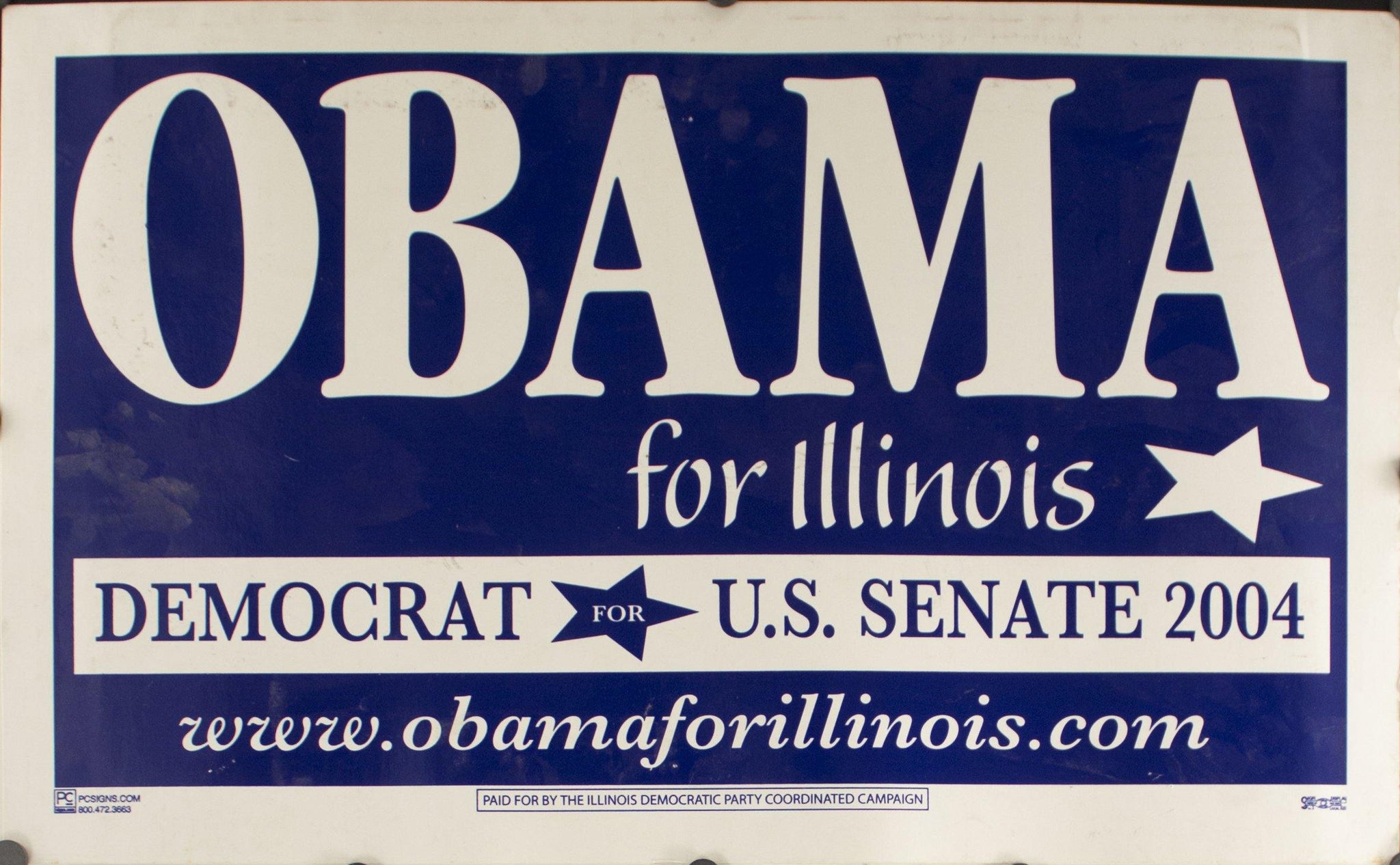 2004 Obama for Illinois | Democrat for US Senate 2004 - Golden Age Posters