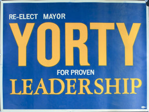 1965 Re-elect Mayor Yorty For Proven Leadership - Golden Age Posters