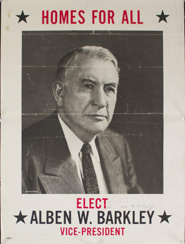 1948 Homes for All | Elect Alben W. Barkley | Vice President - Golden Age Posters