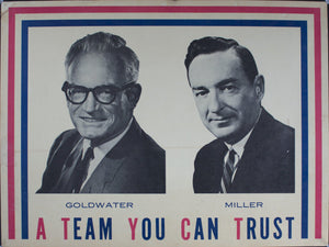 1968 Goldwater | Miller | A Team You Can Trust - Golden Age Posters