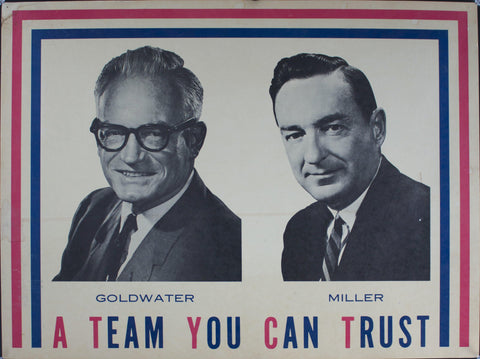 1968 Goldwater | Miller | A Team You Can Trust - Golden Age Posters