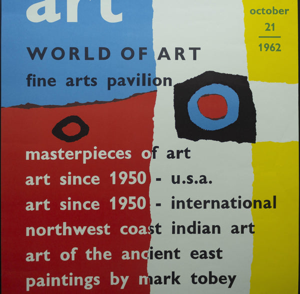 1962 World of Art Fine Arts Pavilion Dick Elffers Seattle World’s Fair Century 21 Exposition - Golden Age Posters