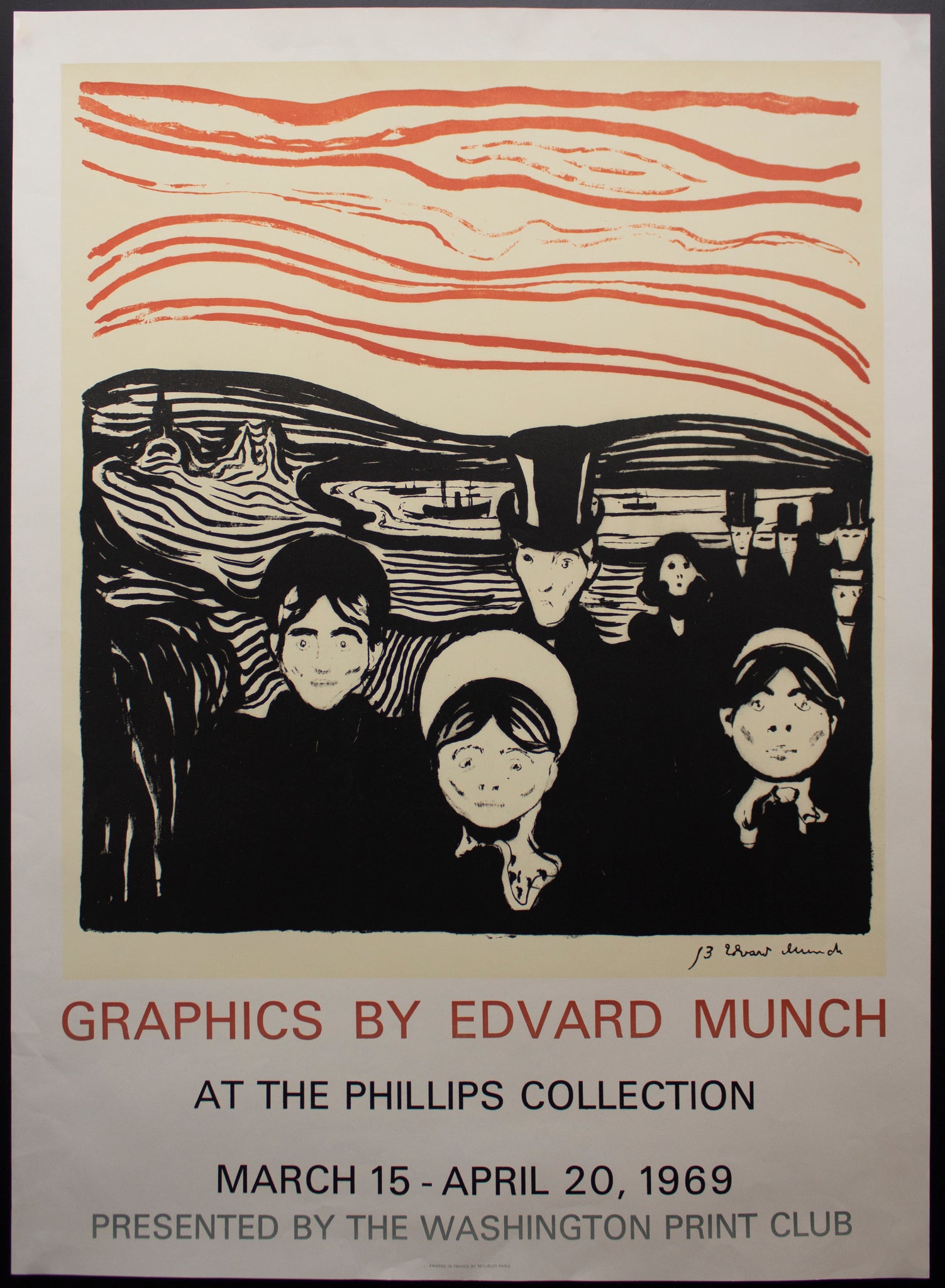 Munch Graphics 1969 Graphics by Edvard Munch Exhibit Poster Phillips Collection DC ...