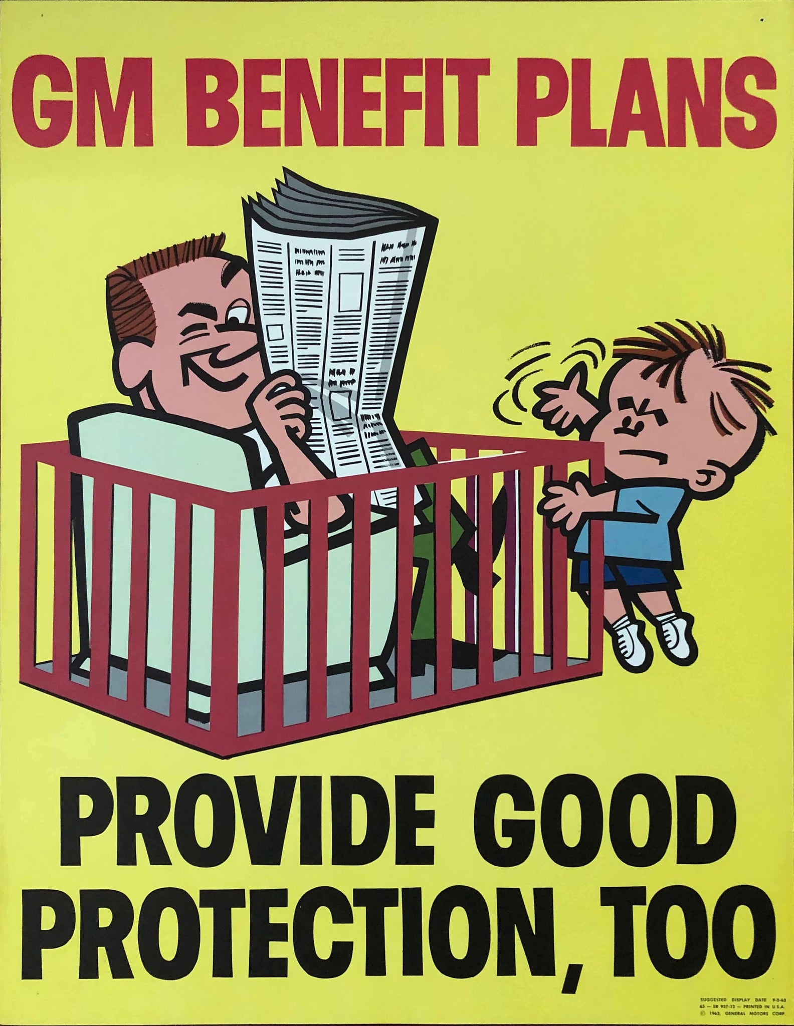 1963 GM Benefit Plans Provide Good Protection, Too - Golden Age Posters