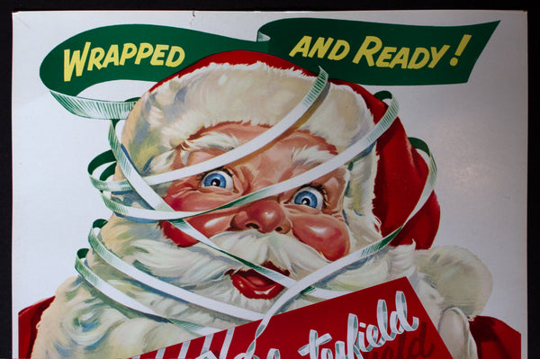 c.1954 Wrapped and Ready Chesterfield Cigarettes Santa Claus Christmas Tobacco