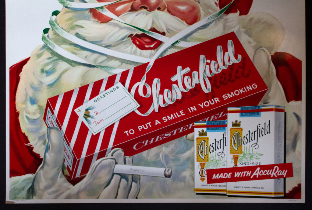 ready made cigarettes c.1954 Chesterfield Cigarettes Santa Claus Christmas Poster Vintage – Golden Age Posters ready made cigarettes c.1954 Chesterfield Cigarettes Santa Claus Christmas Poster Vintage – Golden Age Posters
