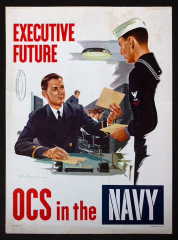 c.1950s Executive Future OCS in the Navy Recruiting William Blasingame Standee