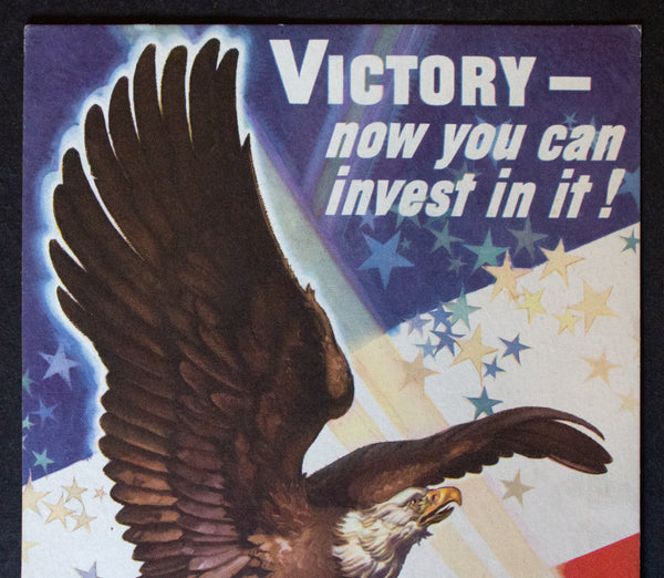 1945 VICTORY Now You Can Invest In It! Victory Loan Drive WWII Standee Sign