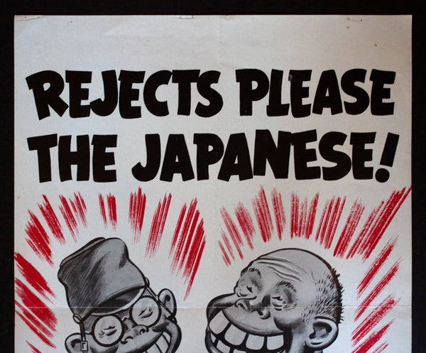 c.1943 Rejects Please The Japanese Work To Win WWII Caricatures