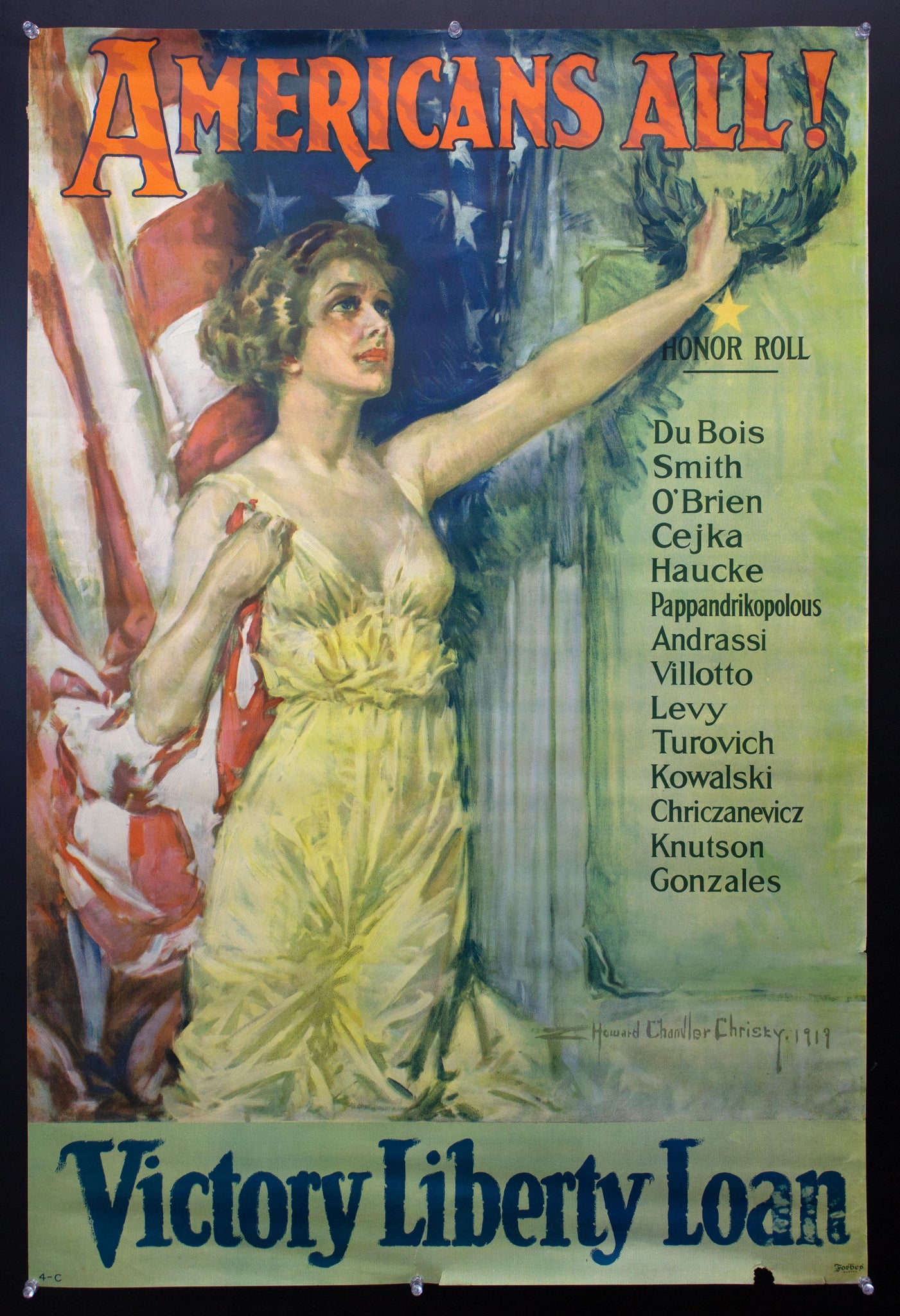 1919 Americans All Victory Liberty Loan by Howard Chandler Christy WWI