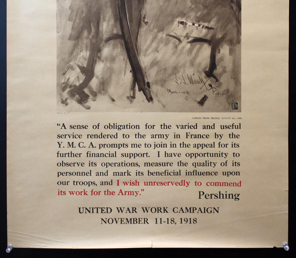 1918 YMCA United War Work Campaign General John S. Pershing