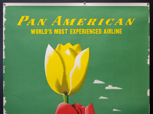 c.1948 Holland Fly Pan American Airlines Edward McKnight Kauffer Pan Am