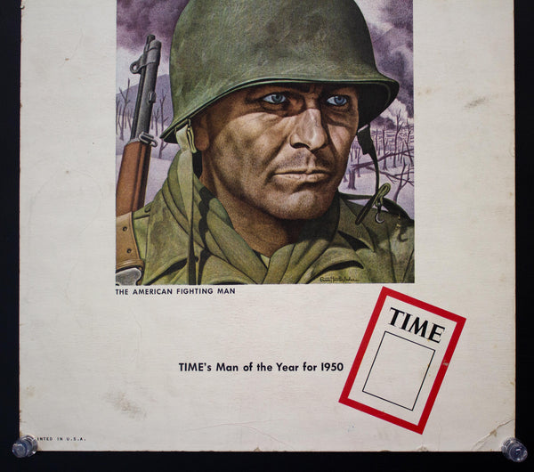 1950 Time Man of the Year American Fighting Man Window Card Korean War