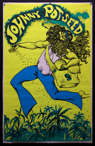 1969 Johnny Pot Seed Marijuana Houston Blacklight & Poster Distribution Co.
