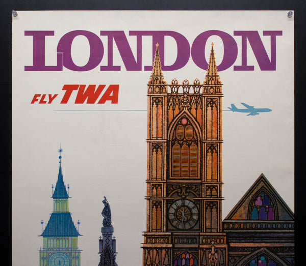 c.1962 London Fly TWA Jets David Klein Trans World Airlines Big Ben