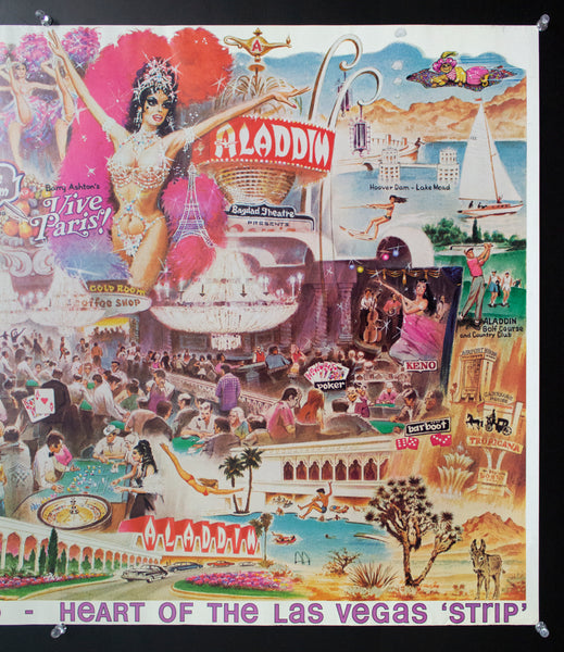 c.1974 The Aladdin Hotel & Casino Heart of the Las Vegas Strip Crosby Demoss