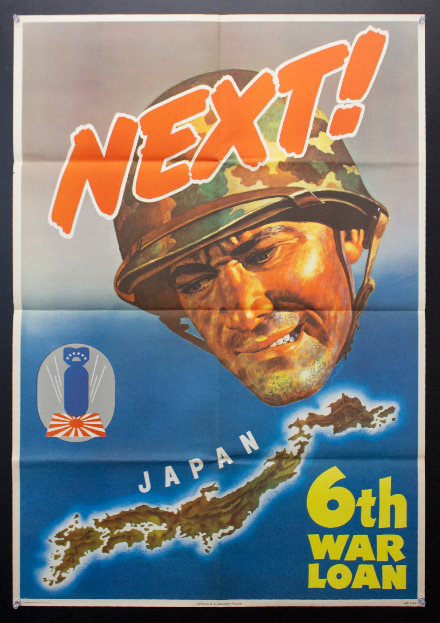 1944 NEXT! Japan 6th War Loan by James Bingham WWII Full Size