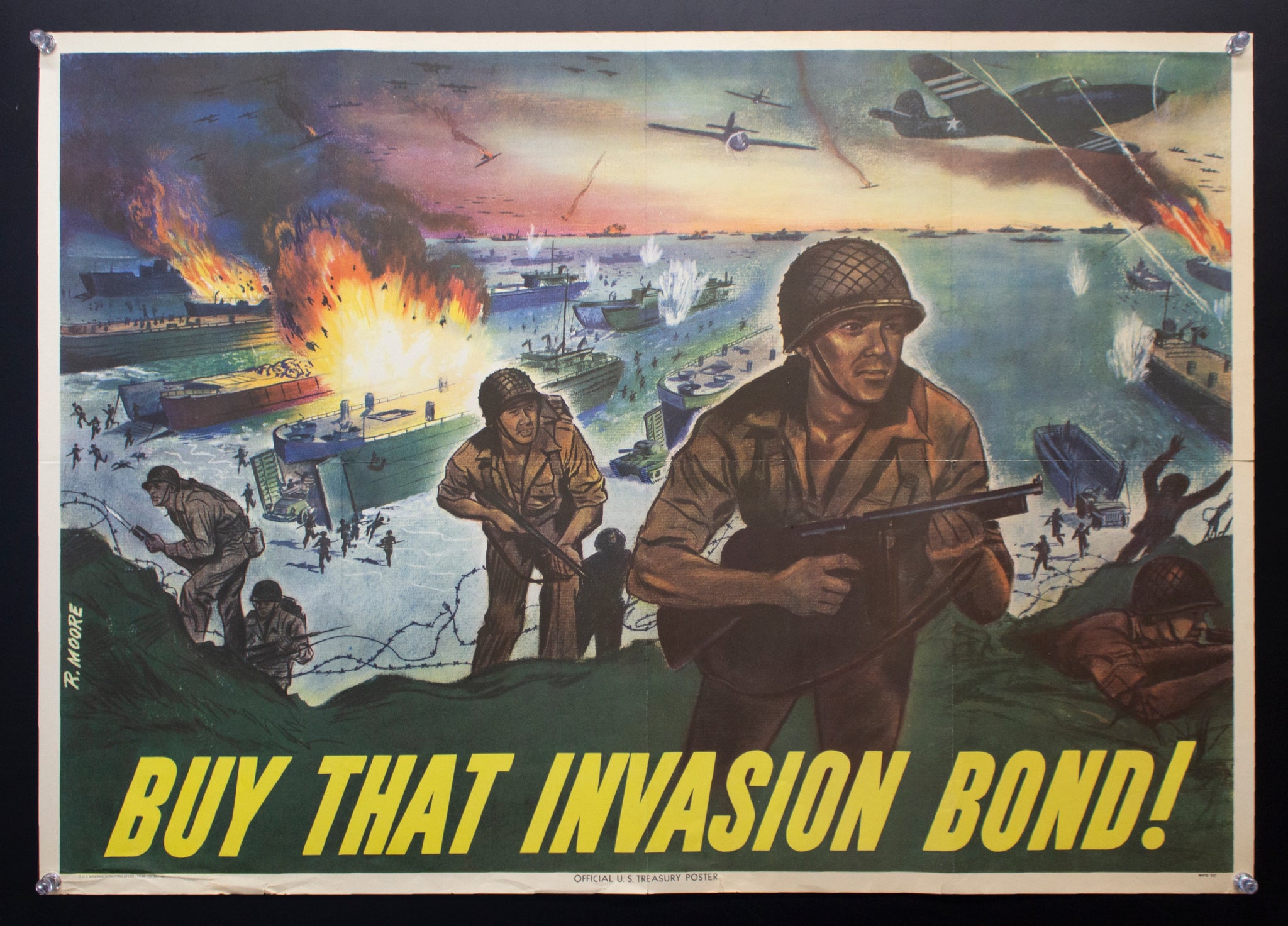 1944 Buy That Invasion Bond! By R. Moore US Treasury WWII