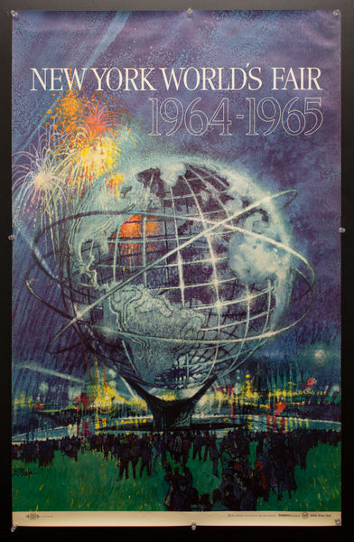 1964-65 New York World’s Fair by Bob Peak United States Steel Unisphere Blue