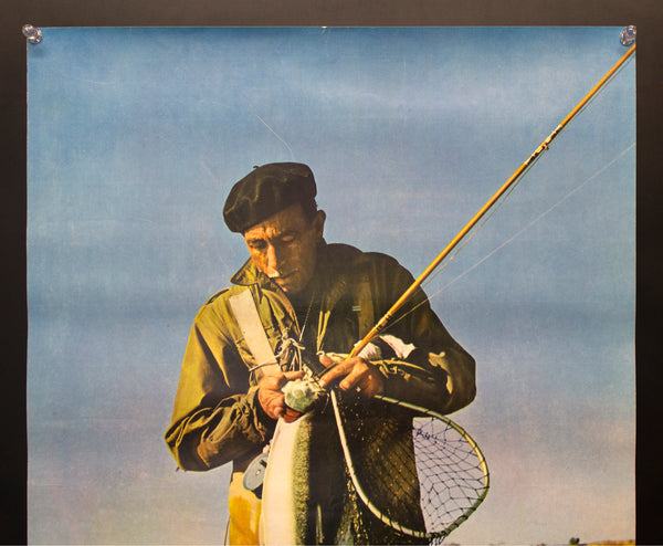 c.1959 Bariloche Pescador de Trucha Trout Fishing Argentina Travel
