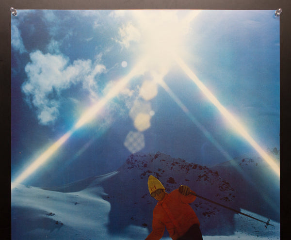 c.1974 Travel Alberta Canadian Tourism Ski Poster Vintage Original