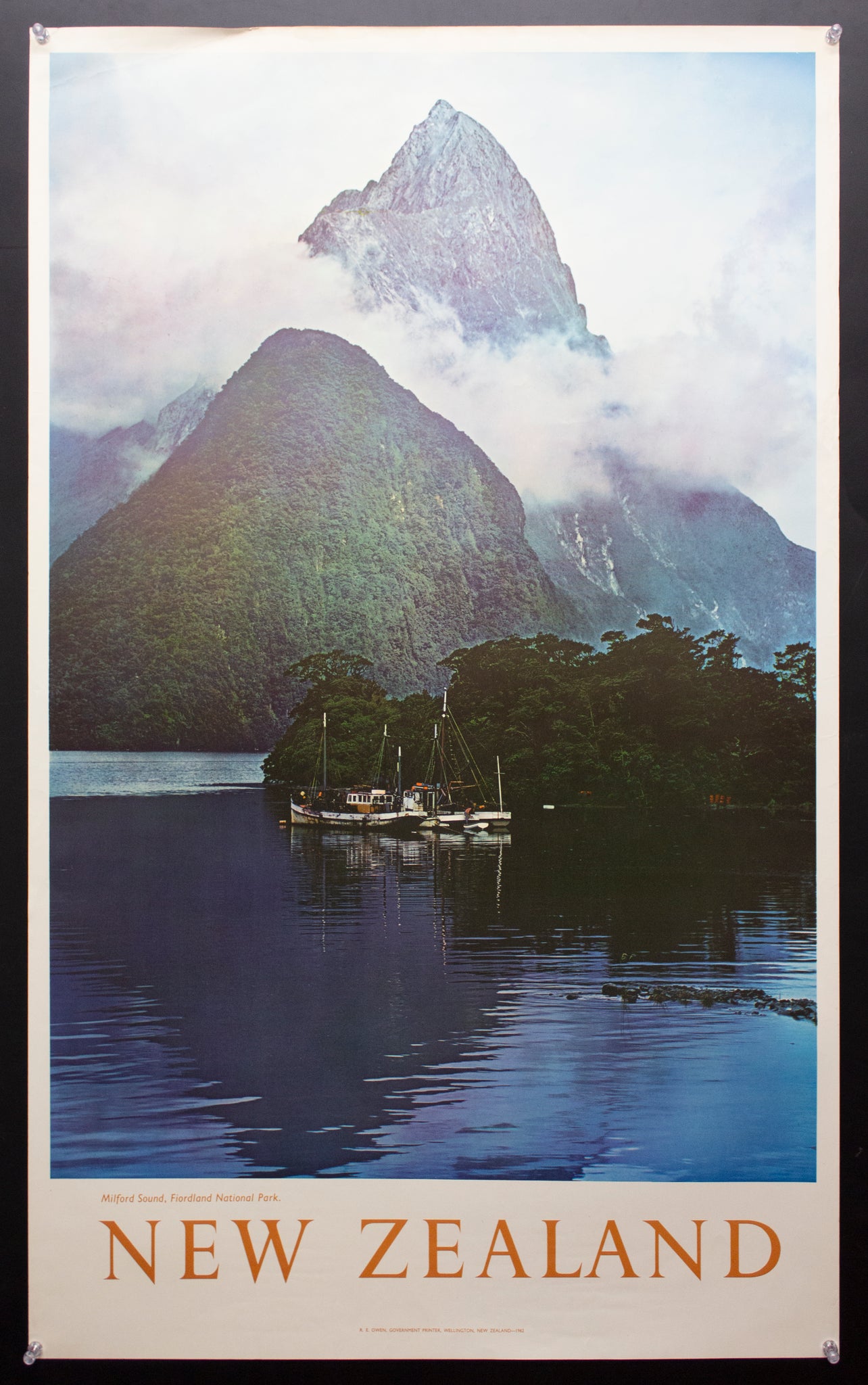 1962 New Zealand Milford Sound Fiordland National Park Travel