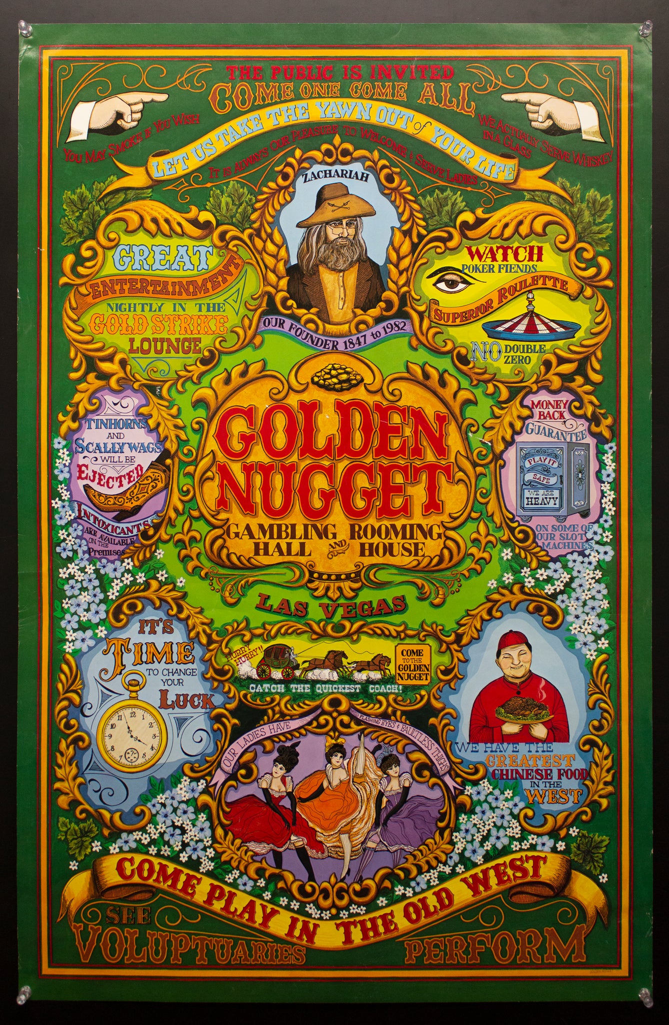 1982 Golden Nugget Hotel & Casino Las Vegas Founder Zachariah Promo Vintage