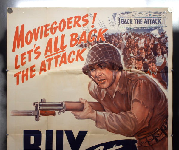 1944 Moviegoers Lets All Back The Attack! Motion Picture War Activities Committee WWII