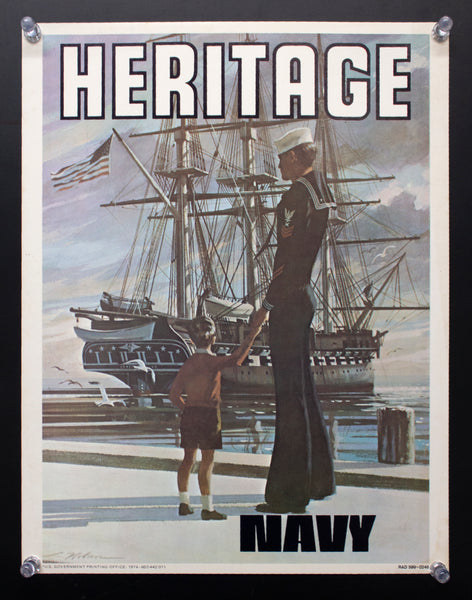 1974 Heritage US Navy Recruiting by Lou Nolan Vietnam War Era