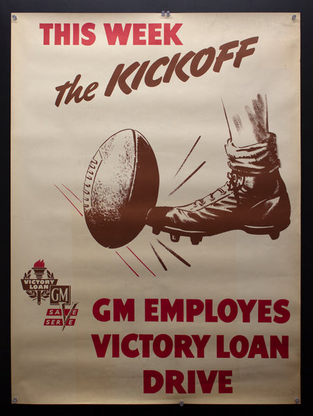 1945 This Weekend The Kickoff GM Employes Victory Loan Drive Football GM