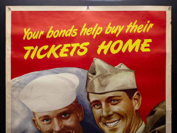 1945 Your Bonds Help Buy Their Tickets Homes Victory Loan Robert Thom WWII